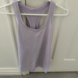 Lavender lululemon swiftly tank top.